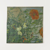 Papavers en botervliegen van Vincent Van Gogh Wandkleed (Voorkant (horizontaal))