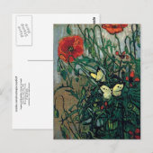 Papavers en Butterflies Van Gogh Fine Art Briefkaart (Voorkant / Achterkant)