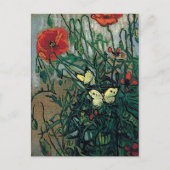 Papavers en Butterflies Van Gogh Fine Art Briefkaart (Voorkant)