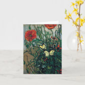 Papavers en Butterflies Van Gogh Fine Art Kaart (Gele Bloem)