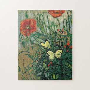 Papavers en Butterflies Van Gogh Fine Art Legpuzzel