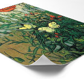 Papavers en Butterflies Van Gogh Fine Art Poster (Hoek)