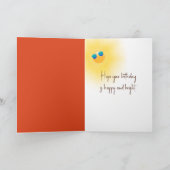 Papavers en Cattails Birthday Kaart (Binnen)