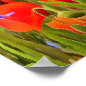 Papavers en cornbloemen Realistisch landschapskuns Poster (Hoek)