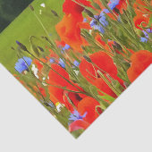 Papavers en cornbloemen Realistisch landschapskuns Tissuepapier (Detail)