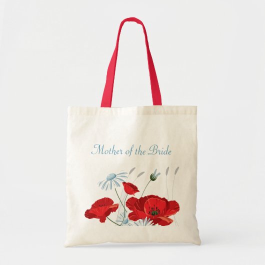 Papavers en Daisies Persoonlijke Canvas tas (Voorkant)