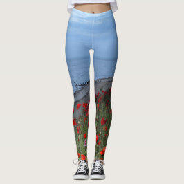 Papavers en de oceaan leggings