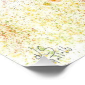 Papavers en een vogelachtig Poster van 20 x 20 inc (Hoek)