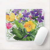 Papavers en Geraniums Muismat (Met muis)