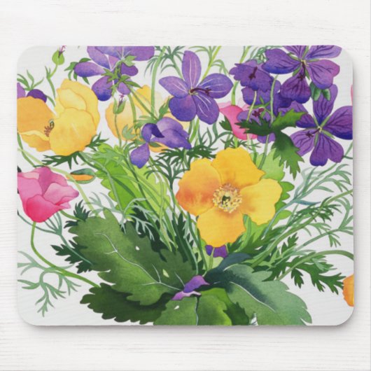 Papavers en Geraniums Muismat (Voorkant)