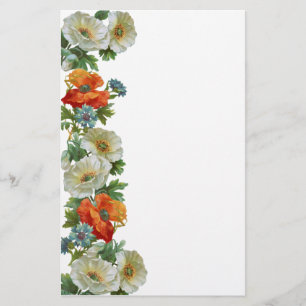 Papavers en korenbloemen Floral Art Stationery Briefpapier