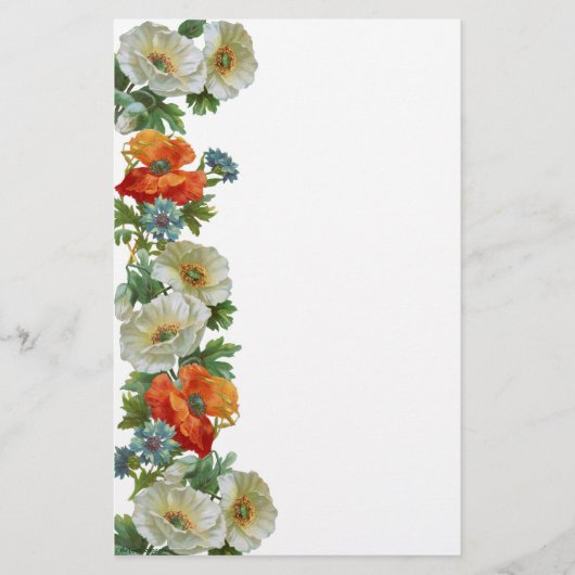 Papavers en korenbloemen Floral Art Stationery Briefpapier (Voorkant)