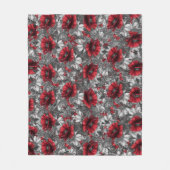 Papavers en Lady Bug Fleece Deken (Voorkant)