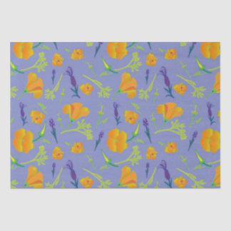 Papavers en lavender tissuepapier