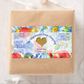 Papavers en makersetekelmerken etiket (Insitu)