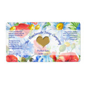 Papavers en makersetekelmerken etiket (Voorkant)