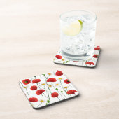 Papavers en mazen bier onderzetter (Rechterzijde)