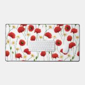 Papavers en mazen bureaumat (Keyboard & Muis)