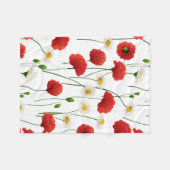 Papavers en mazen fleece deken (Voorkant (Horizontaal))