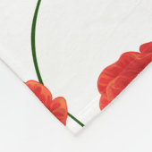 Papavers en mazen fleece deken (Hoek)
