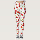 Papavers en mazen leggings (Voorkant)