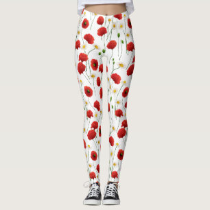 Papavers en mazen leggings