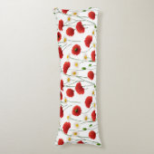 Papavers en mazen lichaamskussen (Voorkant Verticaal)