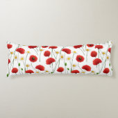 Papavers en mazen lichaamskussen (Voorkant)