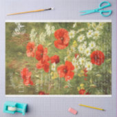 papavers en mazen met Ephemera Tissuepapier (Craft)