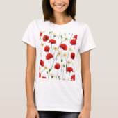 Papavers en mazen t-shirt (Voorkant)