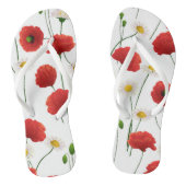 Papavers en mazen teenslippers (Voetbed)
