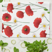 Papavers en mazen theedoek (Gevouwen)