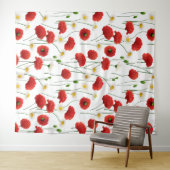 Papavers en mazen wandkleed (In Situ (horizontaal))