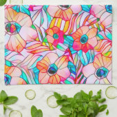 Papavers en palmvaten theedoek (Gevouwen)