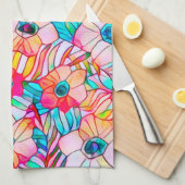 Papavers en palmvaten theedoek (Quarter Fold)