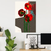 Papavers en patronen poster (Thuiskantoor)