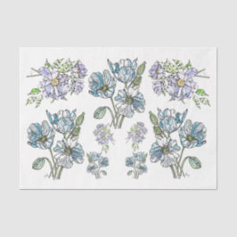 Papavers en pioenen - ontkoppeld tissuepapier