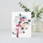 Papavers en rozen Briefkaart (Staand voorkant)