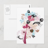 Papavers en rozen Briefkaart (Voorkant / Achterkant)