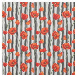 Papavers en strepen stof