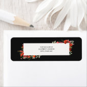 Papavers en wilde bloemen Donkere bruiloft Etiket (Insitu)