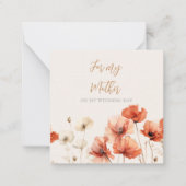 Papavers en wilde bloemen voor mijn moeder notitiekaartje (Voorkant)