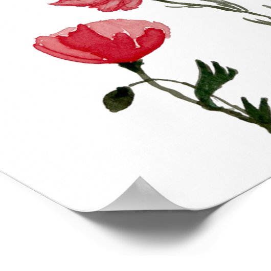 Papavers - Floral print (Hoek)