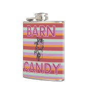 Papavers glimlachende vinylomgepakte kolf heupfles (Links)