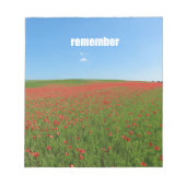 Papavers herinneren zich notitieblok (Voorkant)