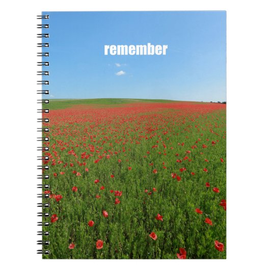 Papavers herinneren zich notitieboek (Voorkant)