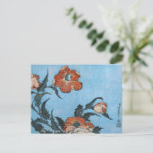 Papavers, Hokusai Japans Fine Art Briefkaart (Staand voorkant)