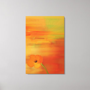 Papavers in bloei-abstract canvas afdruk