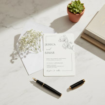 Papavers in Bloom Bruiloft Uitnodiging