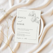 Papavers in Bloom Bruiloft Uitnodiging